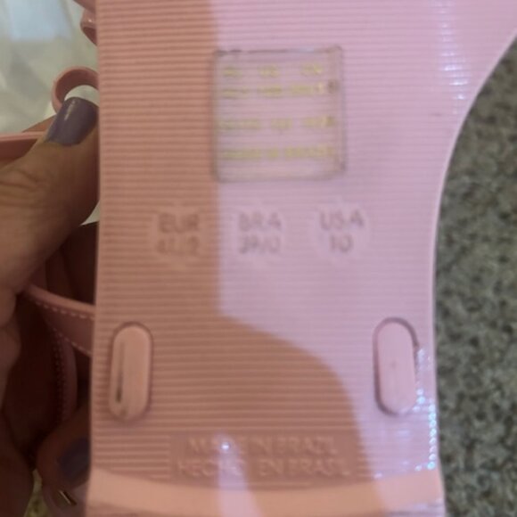 Stuart Weitzman Felicity Multi Jelly T strap Bow Sandal 10 - Picture 4 of 6